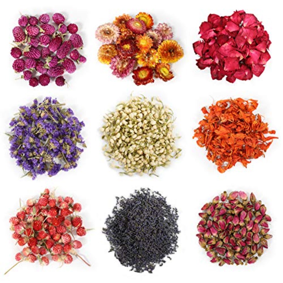 Dried Herbs - 9 Kantong Bunga Kering, 100% Bunga